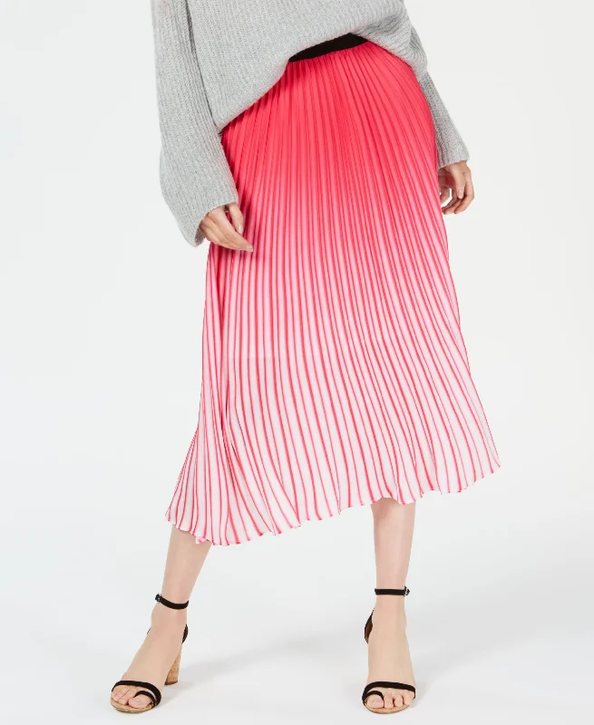 Lucy Paris Ombre Pleated Skirt wool skirt thick