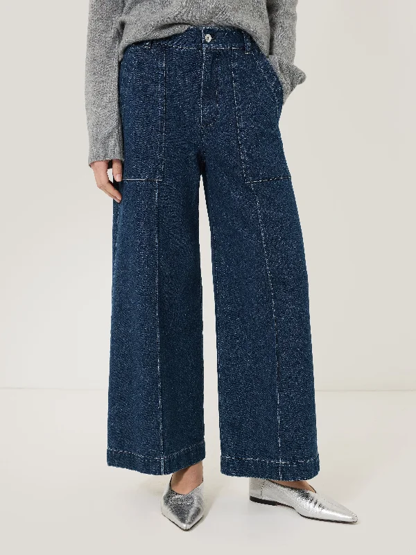 Denim Sailor Trouser | Indigo Trousers Flared Retro