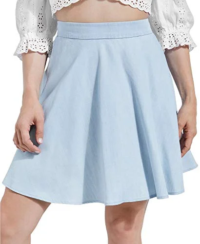 GUESS Womens Heidi Circle Chambray Mini Skirt Blue M denim skirt fashionable