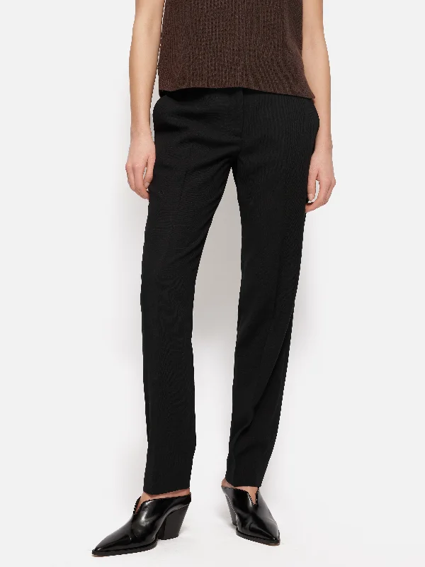 Fluid Twill Palmer Trouser | Black Trousers Summer Linen