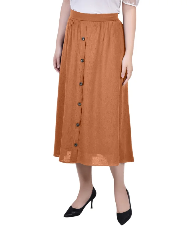 Petite Midi Length A-Line Skirts high slit skirt