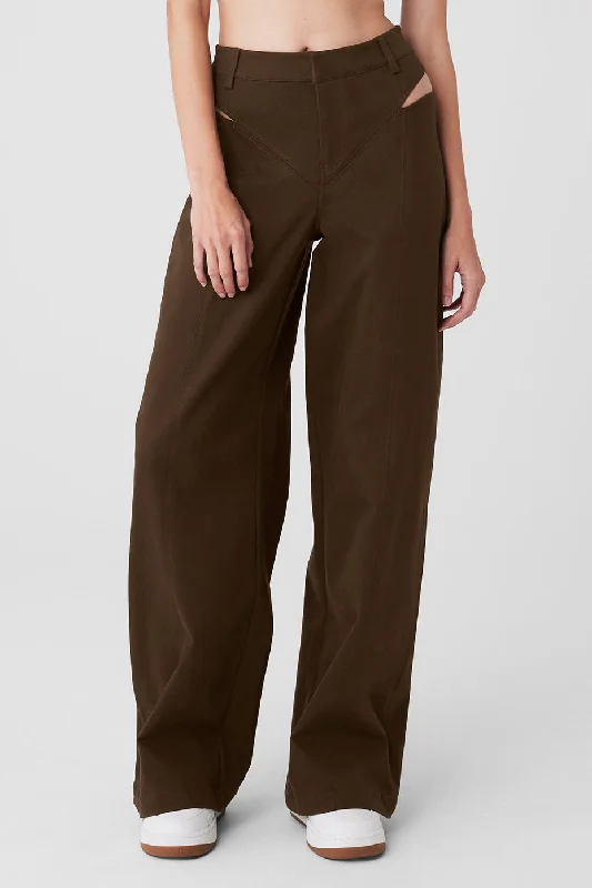 High-Waist Risk Taker Trouser - Espresso Trousers luxurious premium