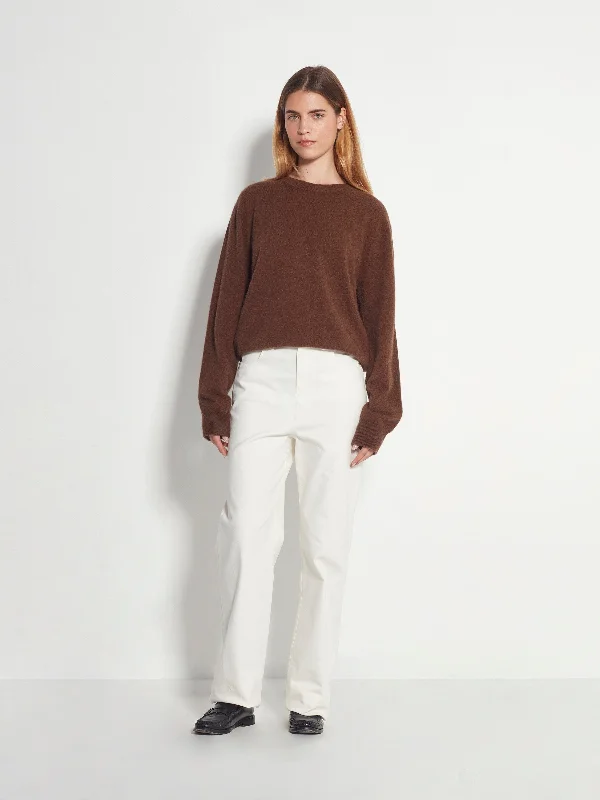 Brooke Trouser (Denim) Ivory Trousers Fall Fleece