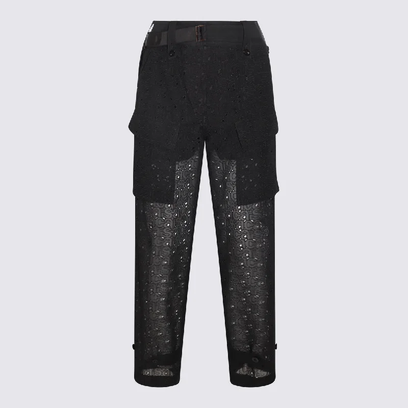 Sacai Trousers Black Trousers cozy soft