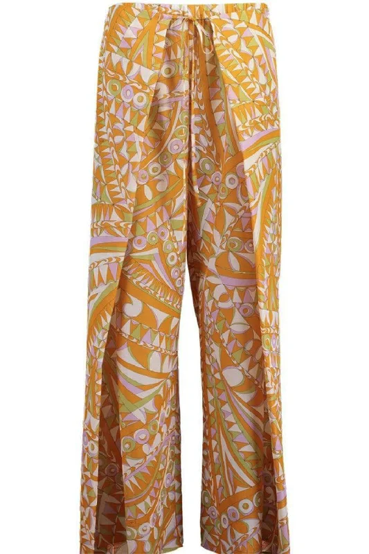 Printed Trousers Trousers Summer Linen