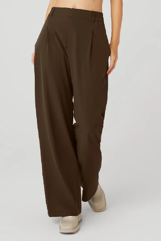 High-Waist Pursuit Trouser - Espresso Trousers practical durable