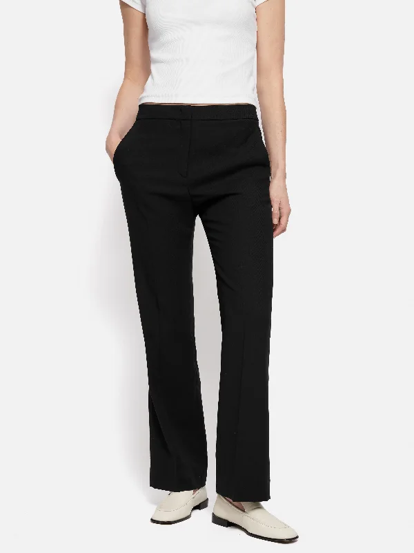 Short Fluid Twill Mason Trousers | Black Trousers Versatile Stylish