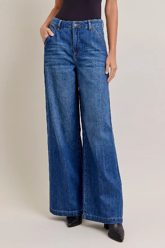 super wide leg trouser jean Trousers Pleated Formal