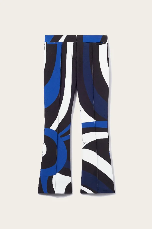 Marmo-Print Flared Trousers Trousers versatile all-occasion