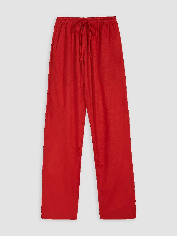 ESSENTIAL TROUSERS IN RED Trousers Pleated Formal