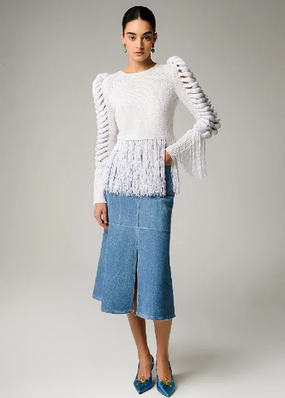 AQUA DENIM SKIRT corduroy skirt textured