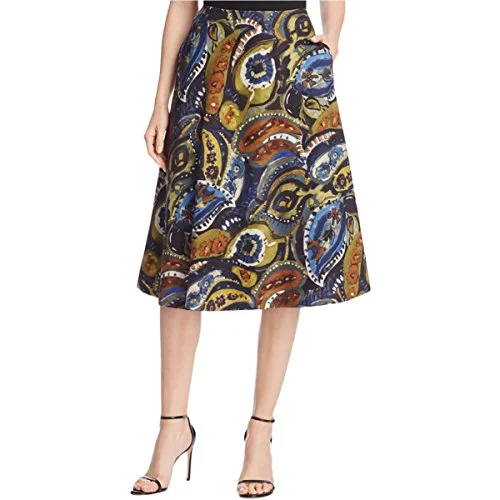 Lafayette Suzie Printed Pull On A-Line Skirt casual skirt length