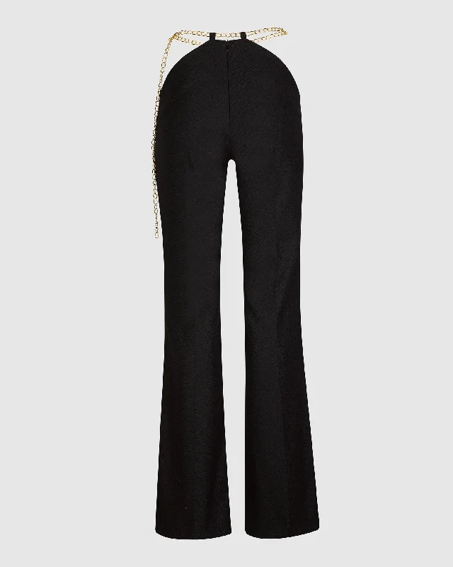 CHAIN WRIST TROUSERS IN BLACK Trousers stylish modern