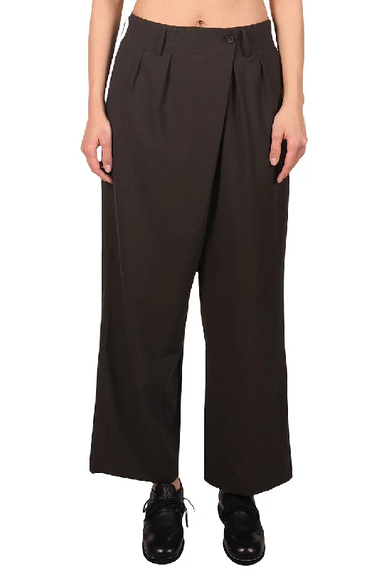 Chocolate High Waist Wool Trousers Trousers luxurious premium