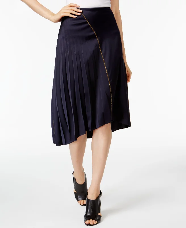 DKNY Pleated Asymmetrical Skirt chiffon skirt floaty