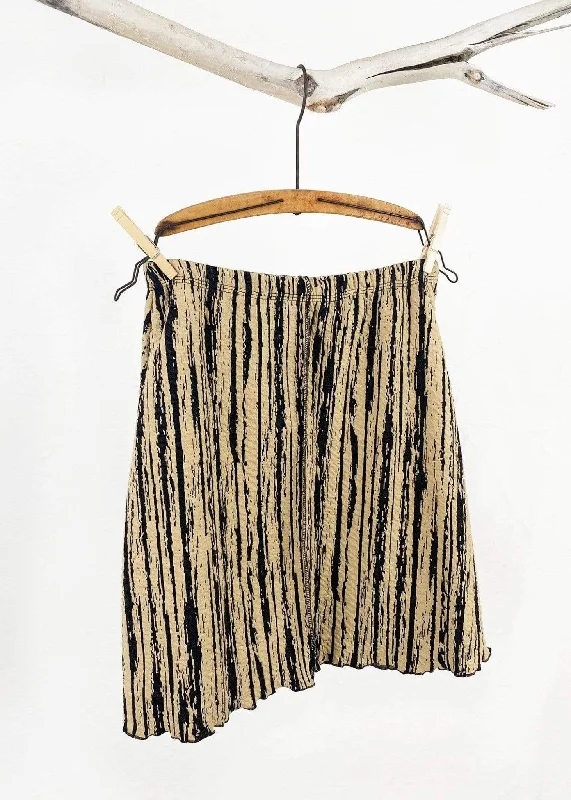 Desert Tan Cotton Blend Jacquard Knit Surf Skirt wool skirt sturdy