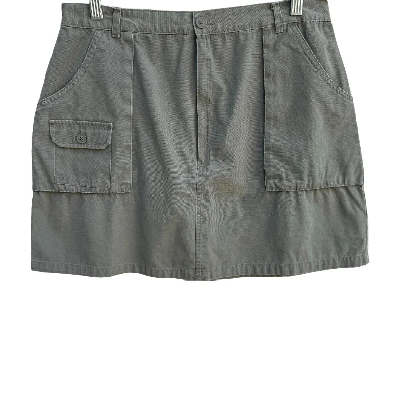 Abercrombie & Fitch Womens Vintage Y2K Khaki Olive Cargo Pocket Mini Skirt - 10 corduroy skirt durable