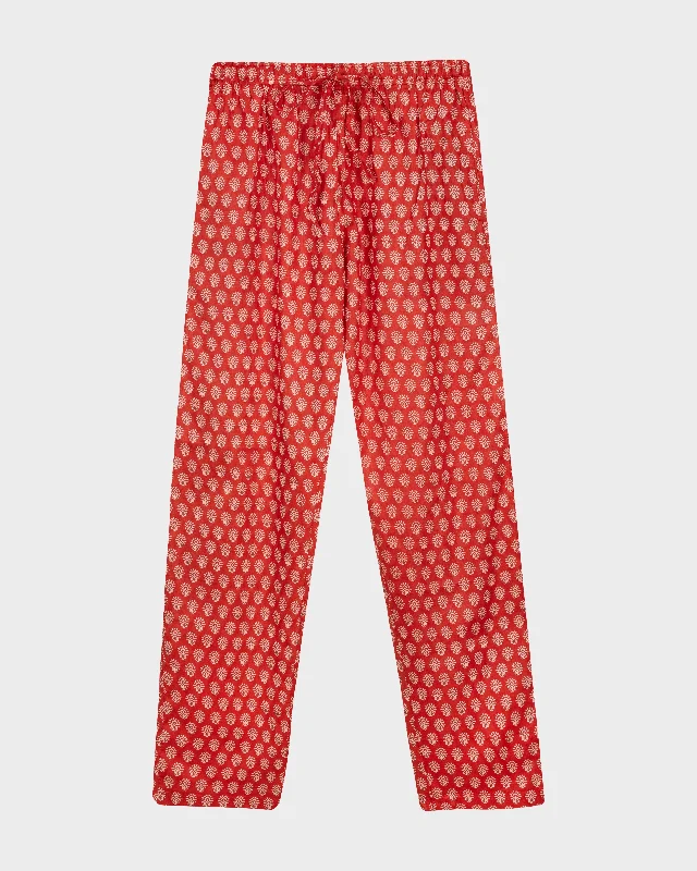 ELDORET TROUSERS IN RED Trousers cozy comfortable