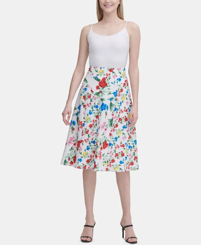 Calvin Klein Seamed A Line Skirt chiffon skirt floaty