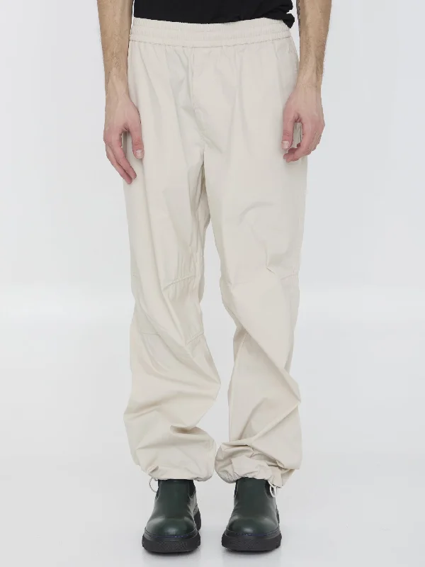 Cotton Blend Trousers Trousers Wedding White