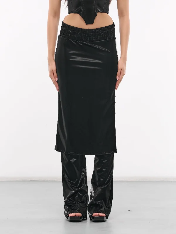 Premier Trouser Skirt (RTWTR065-PREMIER-PITCH-BLACK) Trousers chic fashionable