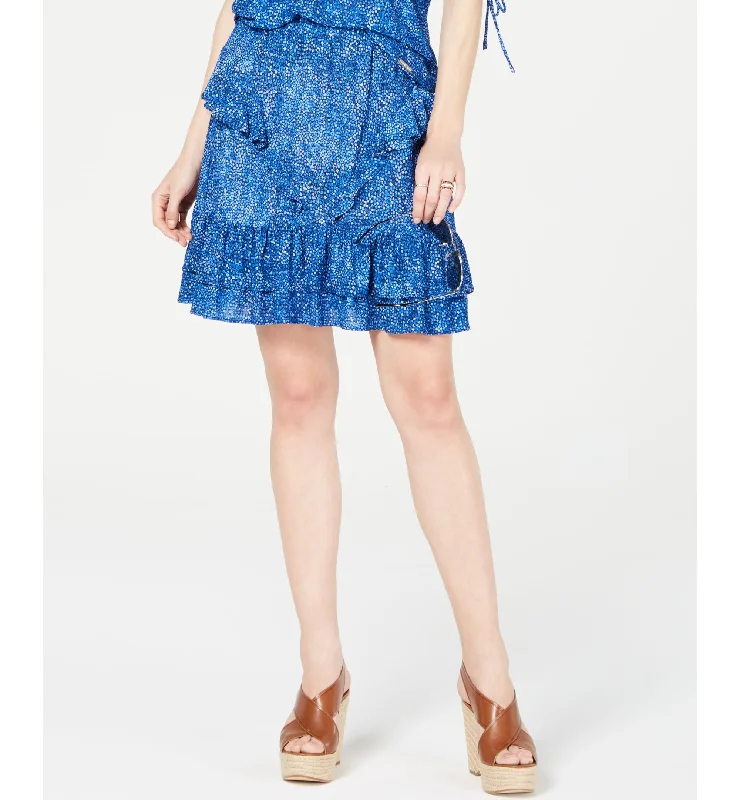 Michael Michael Kors Printed Ruffled Skirt relaxed fit skirt