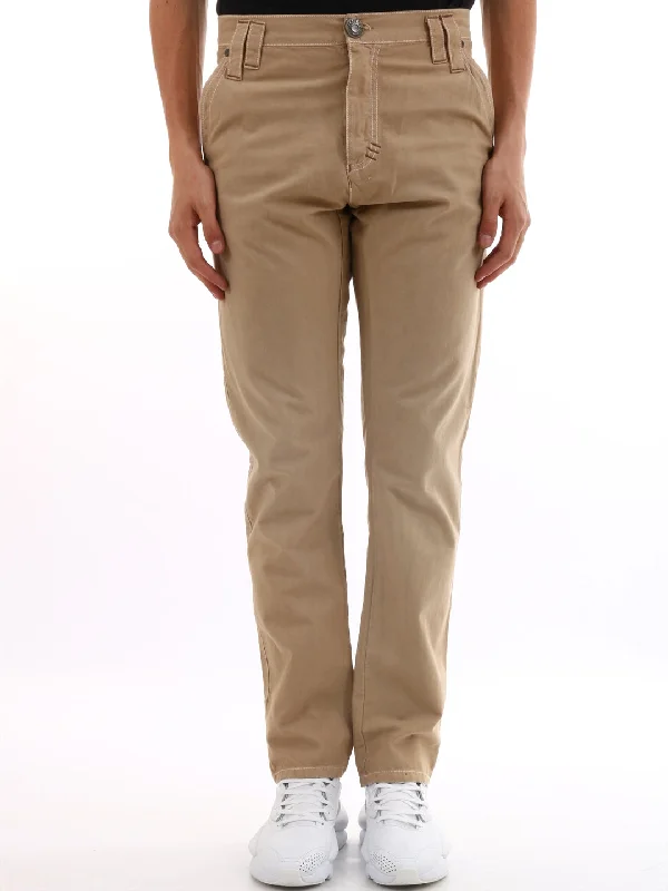 Beige Cotton Trousers Trousers Exclusive Limited