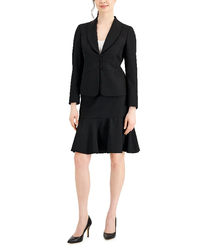 Women's Shawl-Collar Skirt Suit casual skirt length