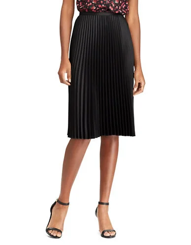 Lauren Ralph Lauren Pleated Satin Skirt chiffon skirt flowing