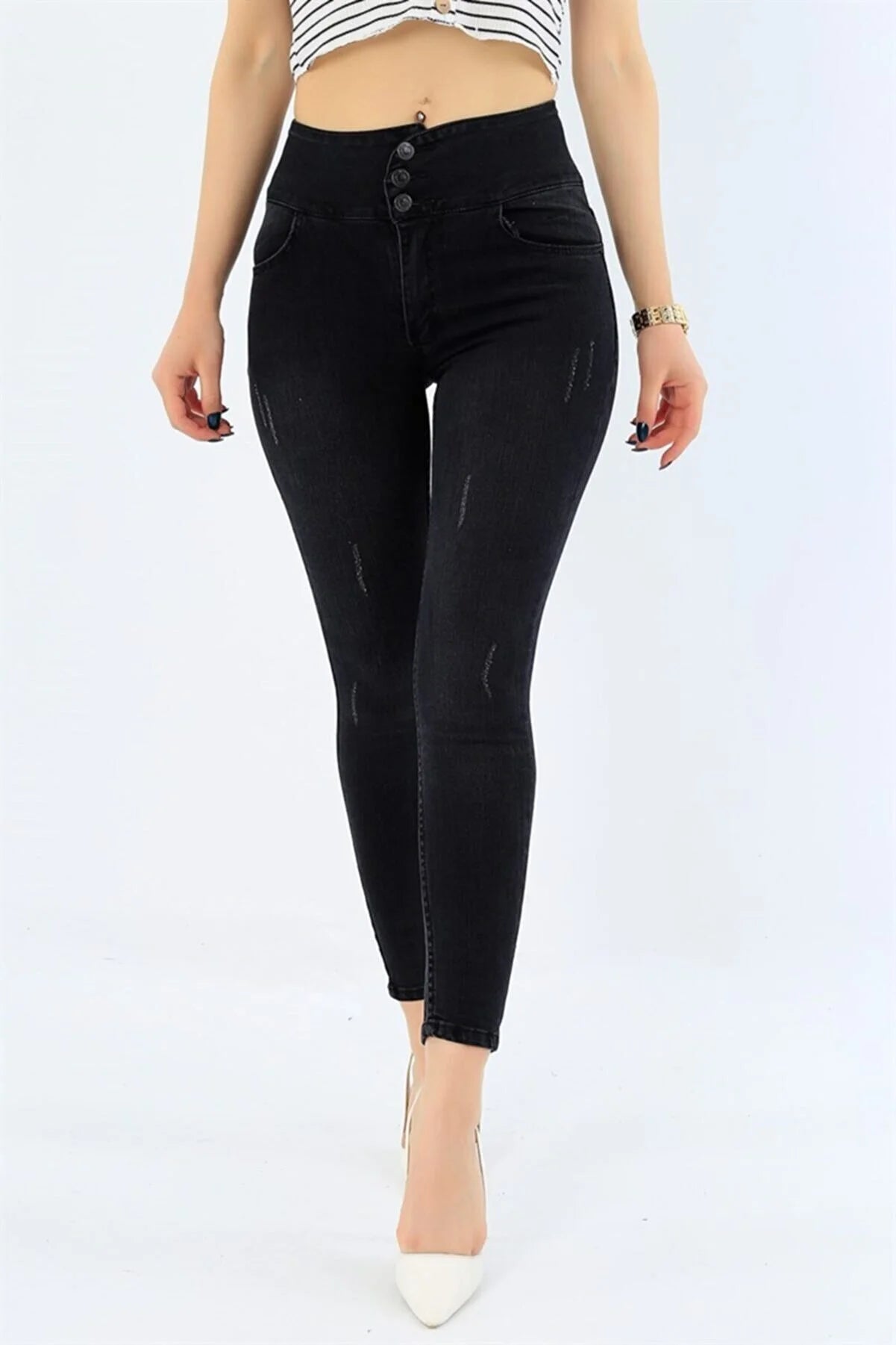 Janes High Waist Lycra Jean Denim Trousers Trousers Sale Discount