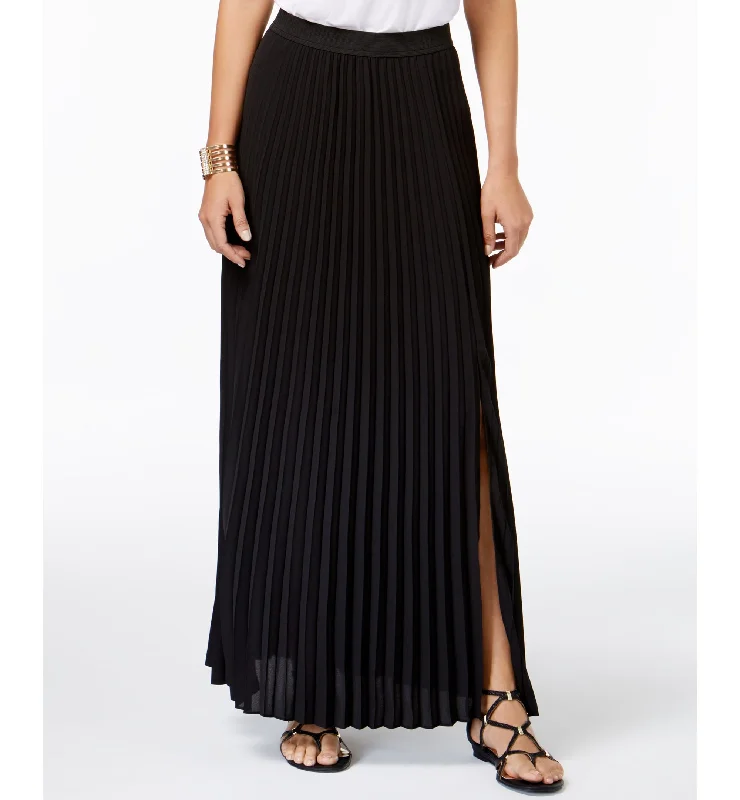 Thalia Sodi Pleated Maxi Skirt corduroy skirt textured