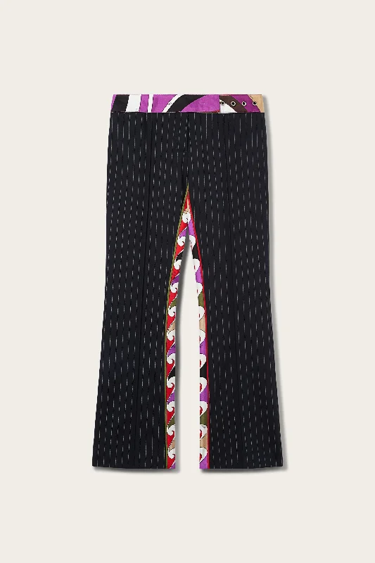 Iride And Cigni-Print Pinstripe Trousers Trousers Favorite Customer