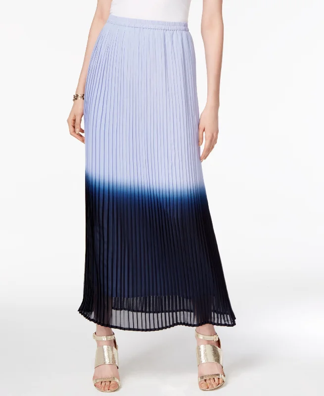 Cupio Pleated Ombre Maxi Skirt lightweight skirt design