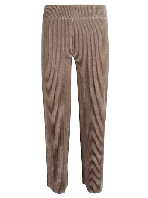 Avenue Montaigne Trousers Beige Trousers Silk Elegant