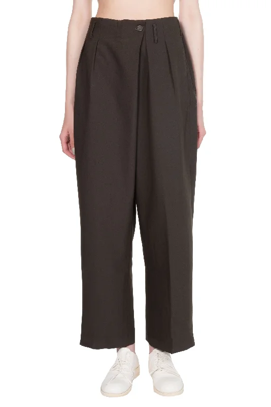 High Waist Trouser Black Olive Trousers chic fashionable