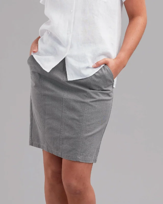 COTTON PANEL  SKIRT elastic waist skirt