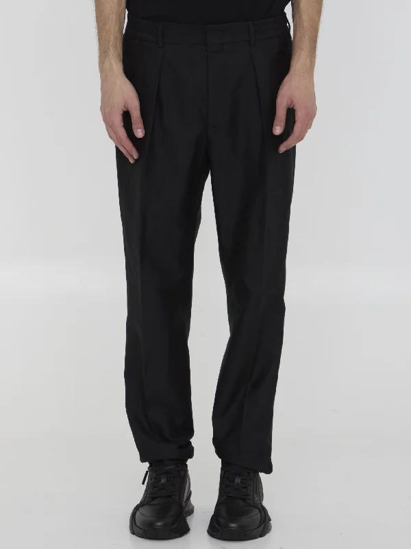 Pleated Trousers Trousers Fleece Cozy