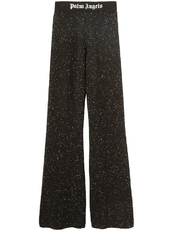 Palm Angels Trousers Black Trousers Polka Dot Cute