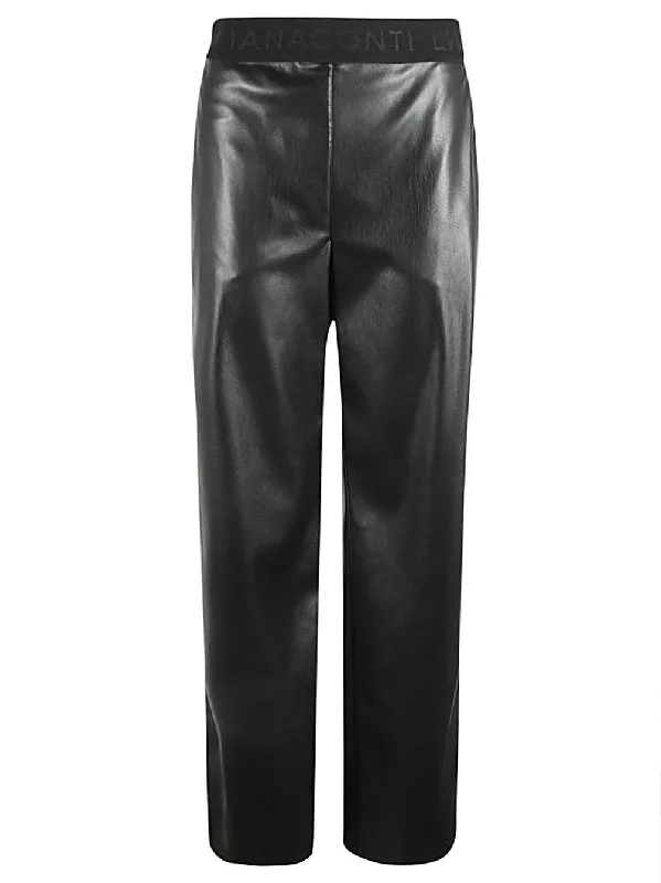 Liviana Conti Trousers Black Trousers Denim Distressed