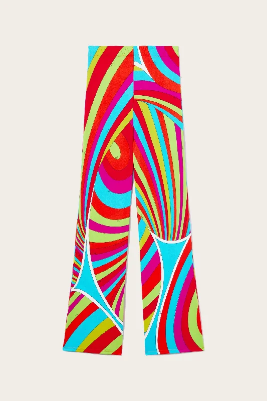 Iride-Print Trousers Trousers Essential Wardrobe