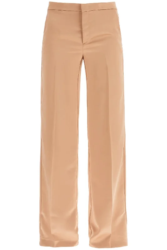 Flared Satin Trousers Trousers Cargo pockets