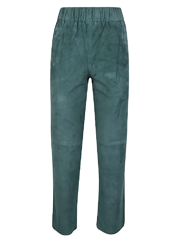 Via Masini 80 Trousers Green Trousers Winter Warm