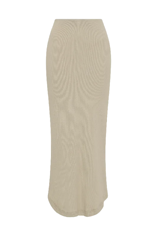 LOIRE SKIRT - TAUPE velvet skirt luxury