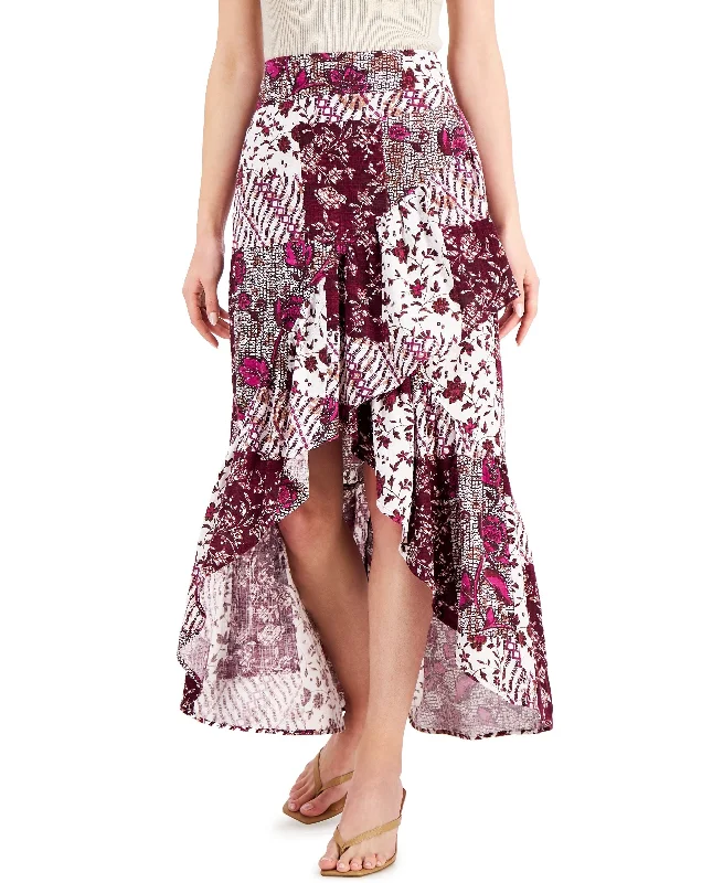 INC International Concepts Printed Tiered Skirt relaxed fit skirt