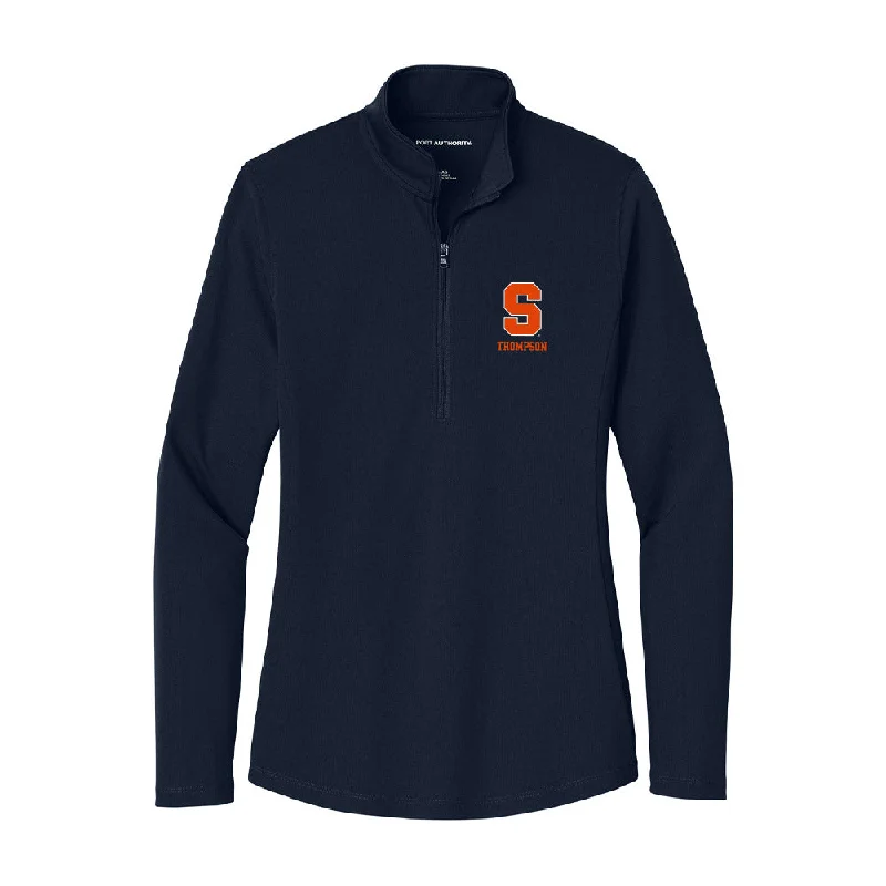 Syracuse - NCAA Women's Ice Hockey : Sarah Thompson - Women's Lightweight Quarter Zip Jacket Embroidered Jacket Appliqued Jacket Beaded Jacket