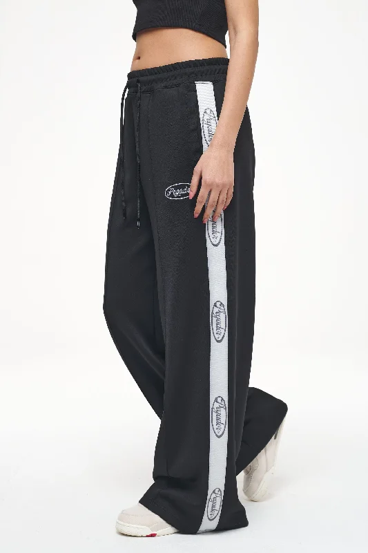 Karia Loose Track Pants Black Angels Cream Sale Bootcut,