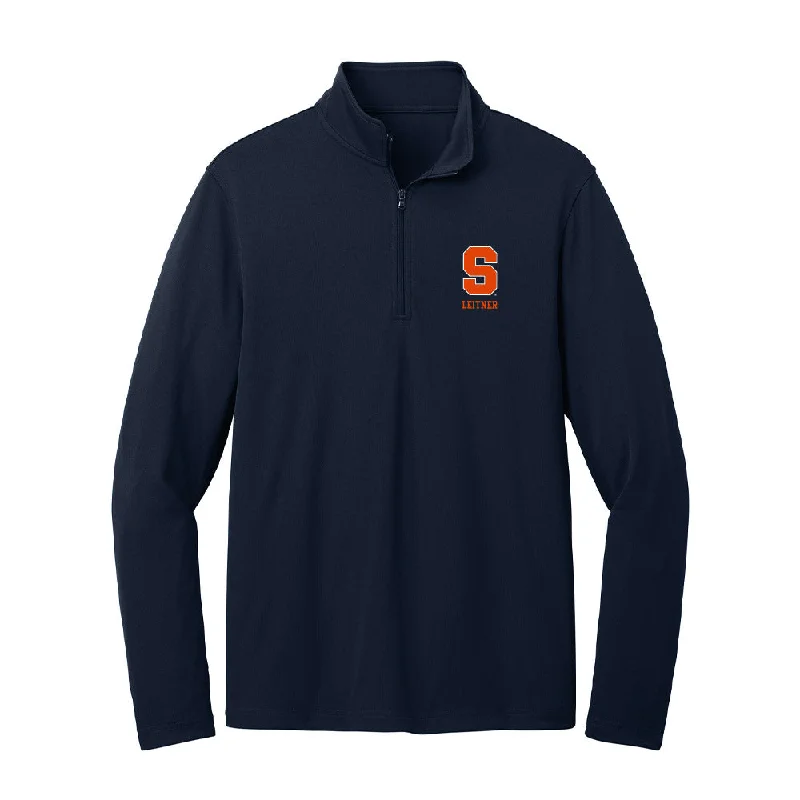 Syracuse - NCAA Women's Ice Hockey : Laura Leitner - Lightweight Quarter Zip Jacket Print Jacket Jacquard Jacket Patchwork Jacket