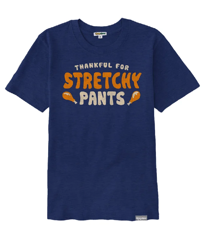 Women's Thankful for Stretchy Pants Oversized Boyfriend Tee Sale Straight,