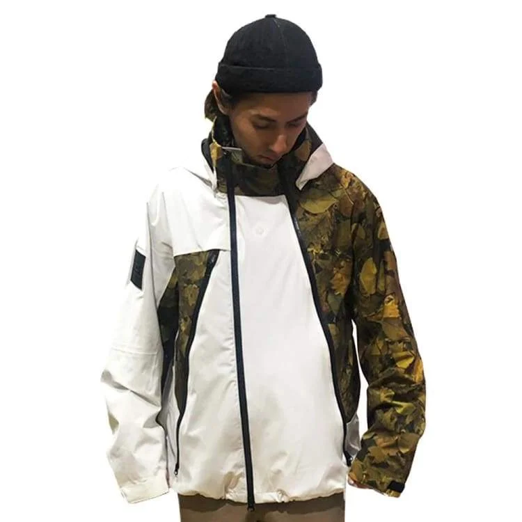 MRS RAYS SNOW JACKET (Japanese Brand) Leaf Camo [Unisex] Snapped Jacket Toggled Jacket Drawstring Jacket