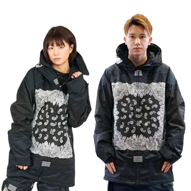 Marqleen Galaxxy Jacket-BANDANABK (Japanese Brand) [UNISEX] Knit Fabric Woven Fabric Fleece Fabric